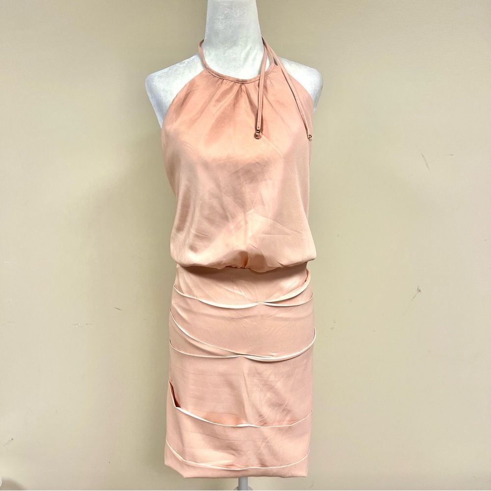 Elenir Ferrera Peach Halter Dress